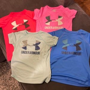 Lot of Under Armour Girls Small Shirts
